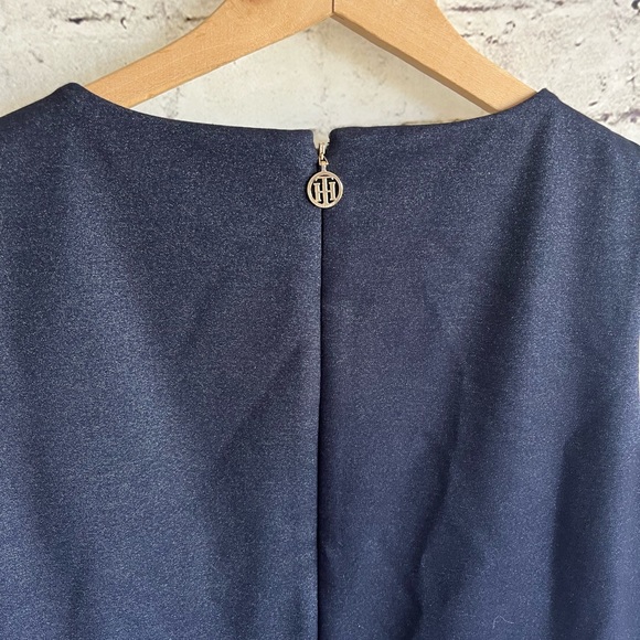 12 Tommy Hilfiger navy turnkey A-line dress with rear zipper - Picture 6 of 9